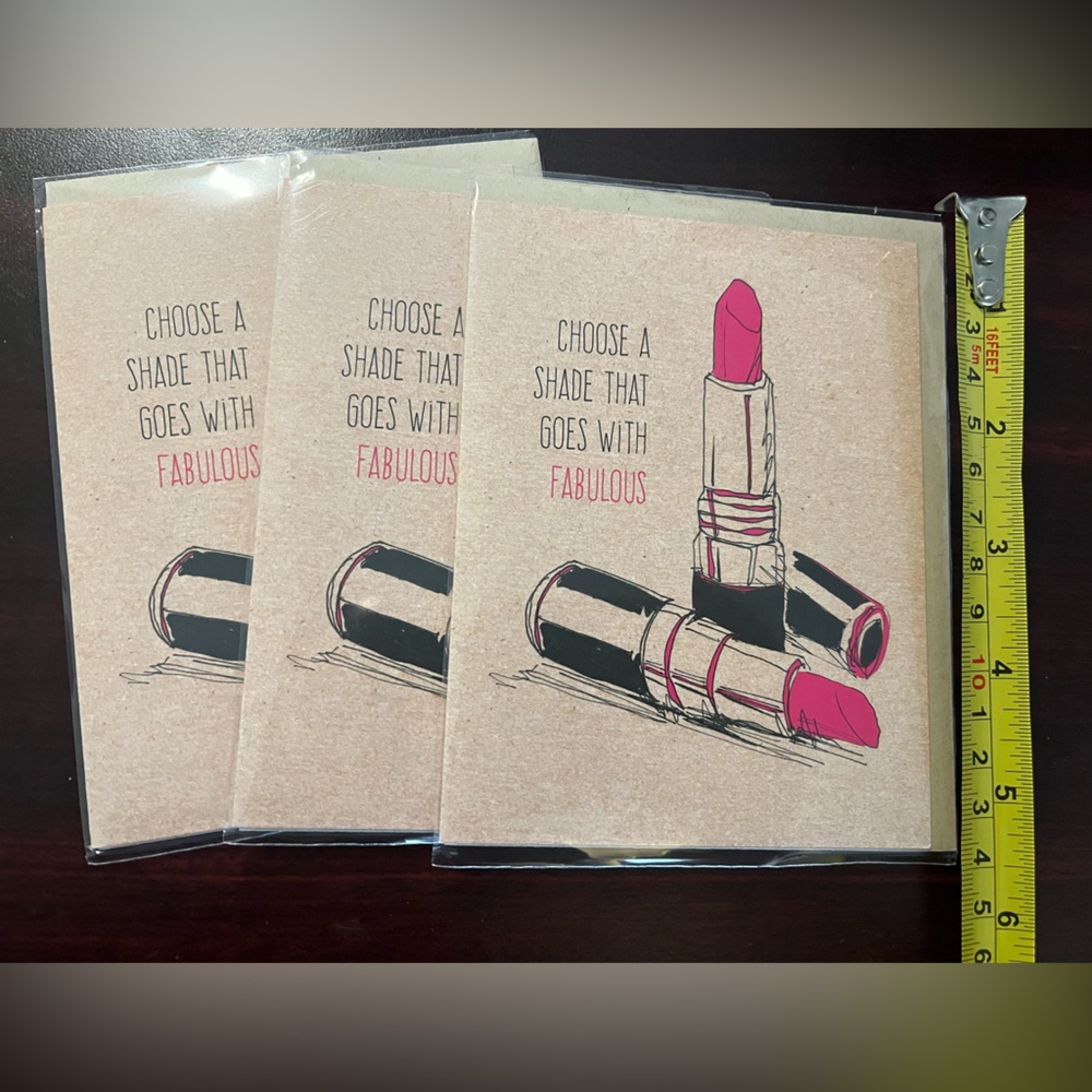 3 Birthday 🎂 💄Cards with Envelopes, Viabella ♻️individually wrapped